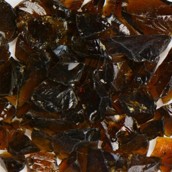 Amber Brown Fire Glass