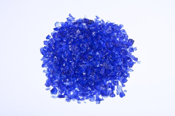 Dark Blue Reflective Fire Glass