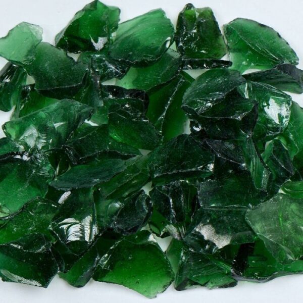 Dark Green Fire Glass