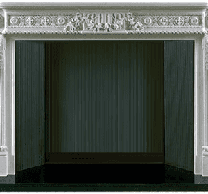 French Rose Swag Reproduction Stone Mantelpiece